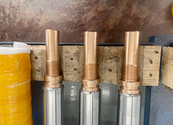 The piston rod auxiliary area is plated with copper-tin alloy